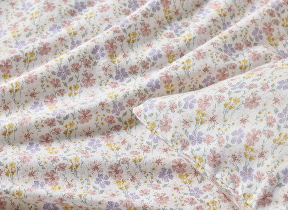 Fia - Påslakanset i bomullsflanell - Flerfärgad