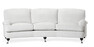 Oxford Delux - 3-sits soffa svängd, fast klädsel - Vit