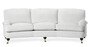 Oxford Delux - 3-sits soffa svängd, fast klädsel - Vit
