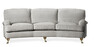Oxford Delux - 3-sits soffa svängd, fast klädsel - Grå