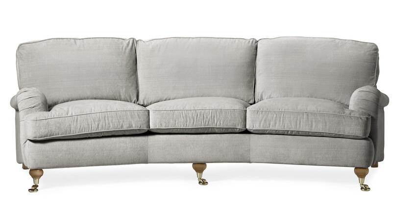Oxford Delux - 3-sits soffa svängd, fast klädsel - Grå