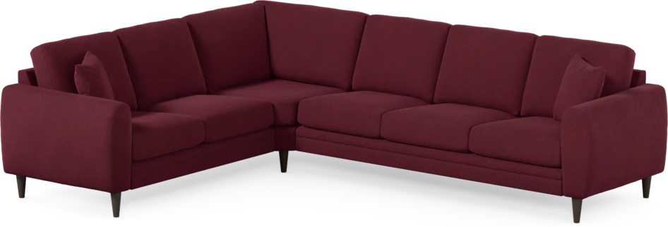 Eden - Hörnsoffa, 2+3-sits - Röd