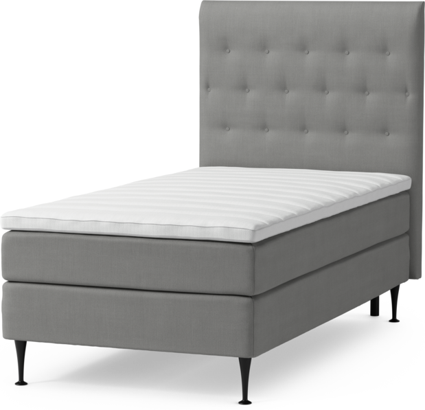 Roma Family - Kontinentalsäng, enkelsäng med bäddmadrass och sänggavel pikerad, B 105-140