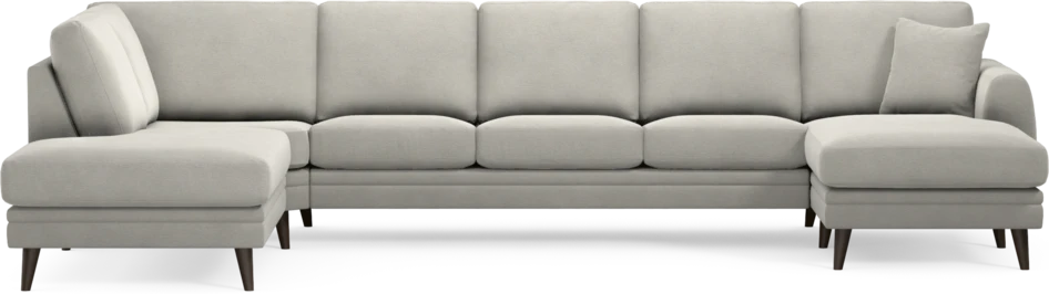 Eden - 3-sits soffa med divan vänster och schäslong höger - Grå