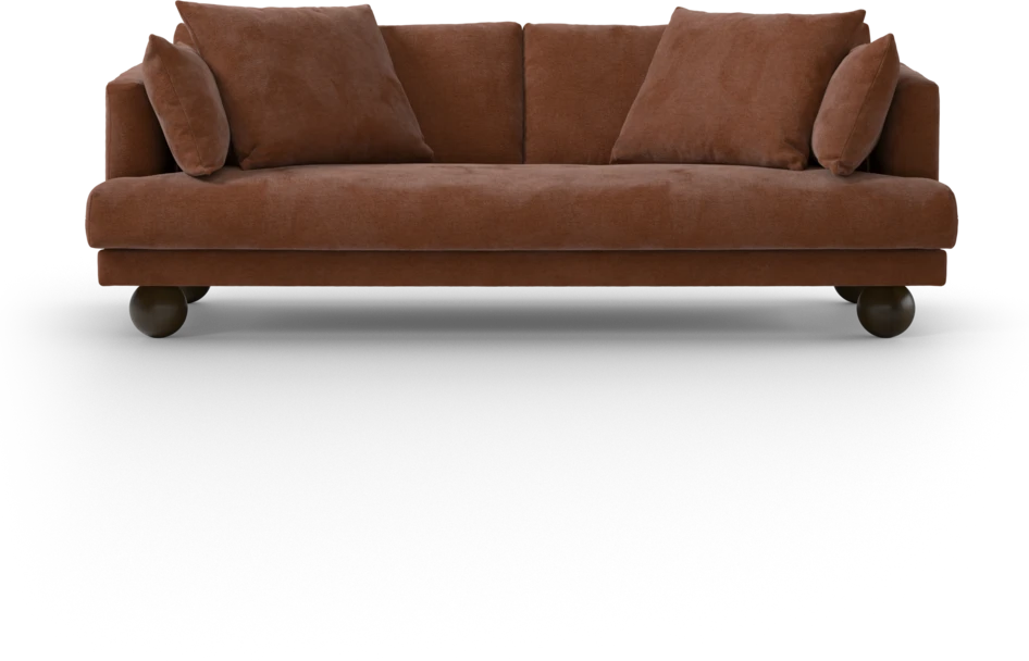 Harper - 3-sits soffa, hel dyna - Orange