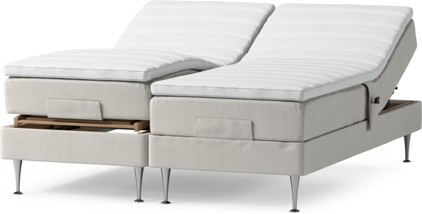 Roma Family - Ställbar säng, dubbelsäng med bäddmadrass, B 160-180