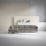 County - 3-sits soffa med divan vänster - Brun