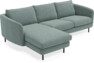 Madison Lux - 2-sits soffa med schäslong vänster - Turkos