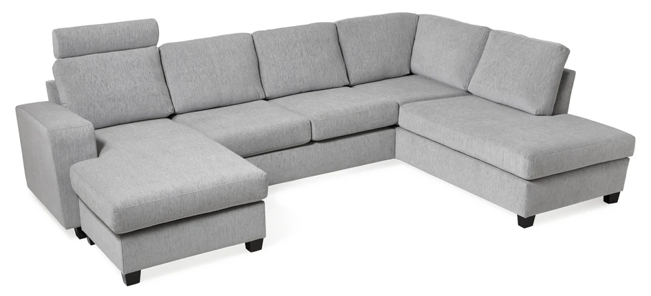 Friday - 3-sits soffa med schäslong vänster och divan höger - Grå