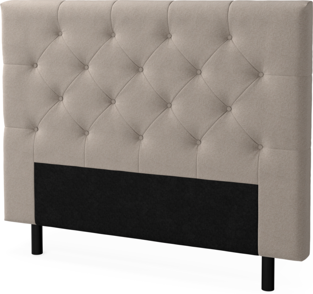 Delux Pikerad Låg - Sänggavel, 90-210 cm - Beige