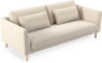 Willow - 3-sits soffa, hel dyna, fast klädsel - Beige