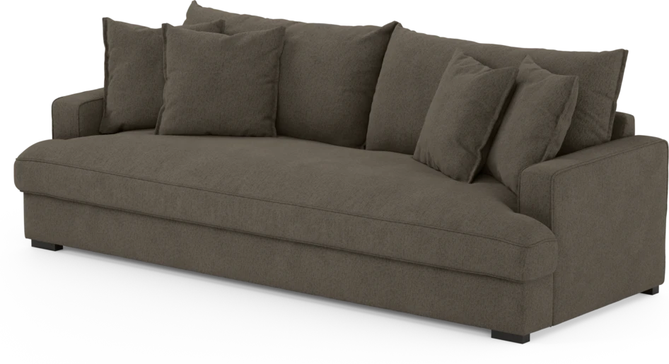 Mila - 4-sits soffa, hel dyna - Brun