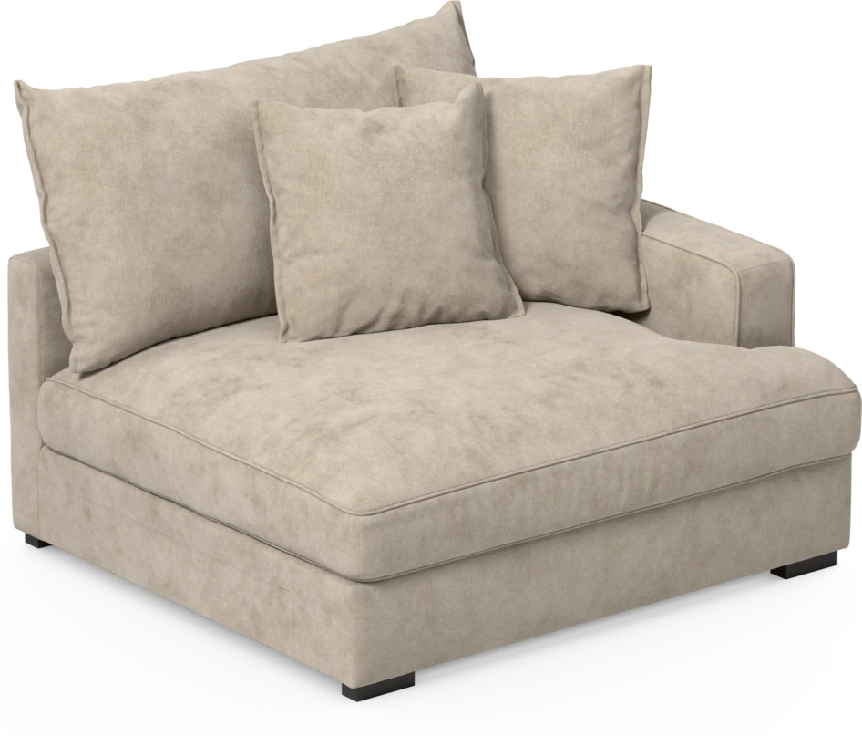Rossi - 1,5-sits med armstöd höger - Beige