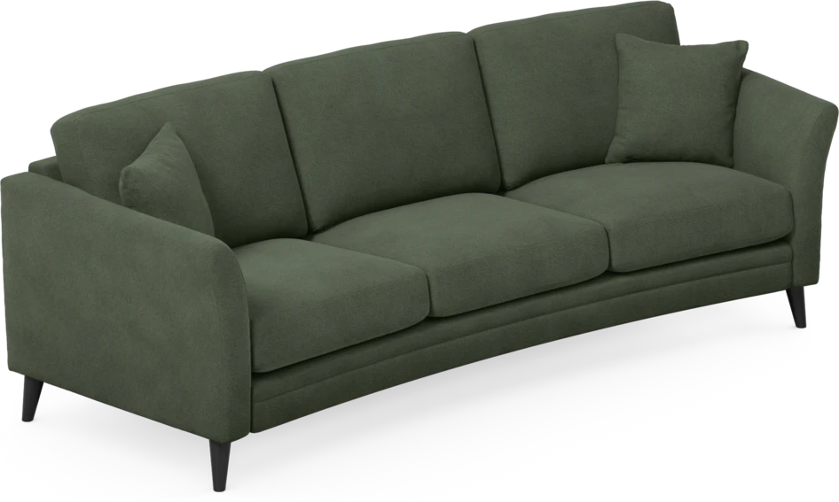 Eden - 3-sits soffa svängd - Grön