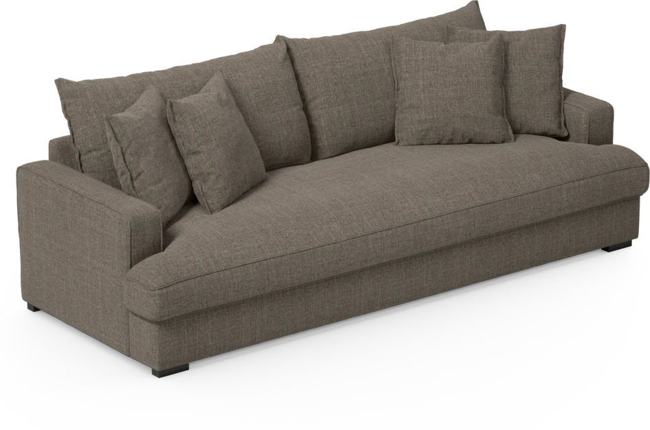 Mila - 4-sits soffa, hel dyna - Brun