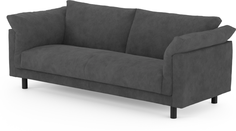 Cherrie - 3-sits soffa, hel dyna, fast klädsel - Grön