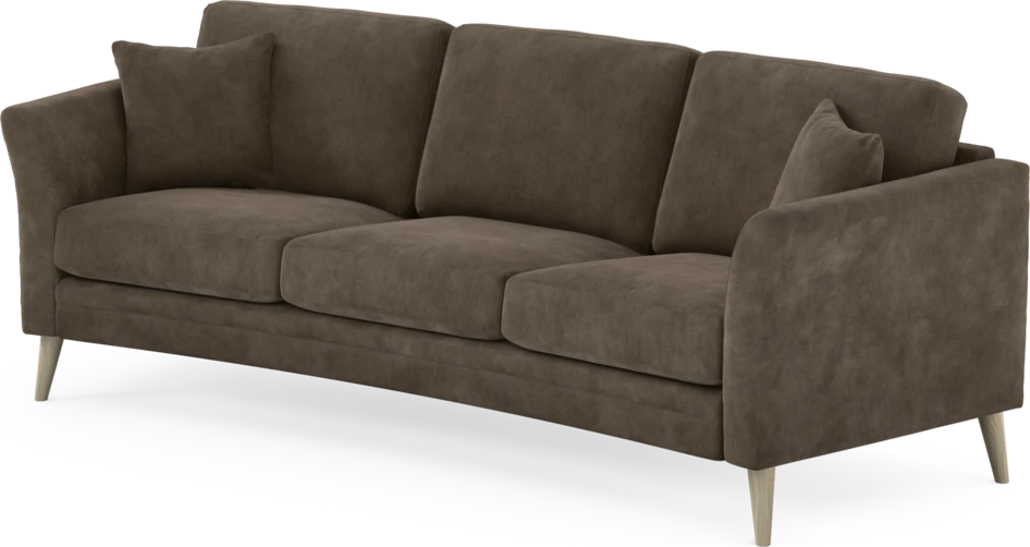 Eden - 3-sits soffa svängd - Brun