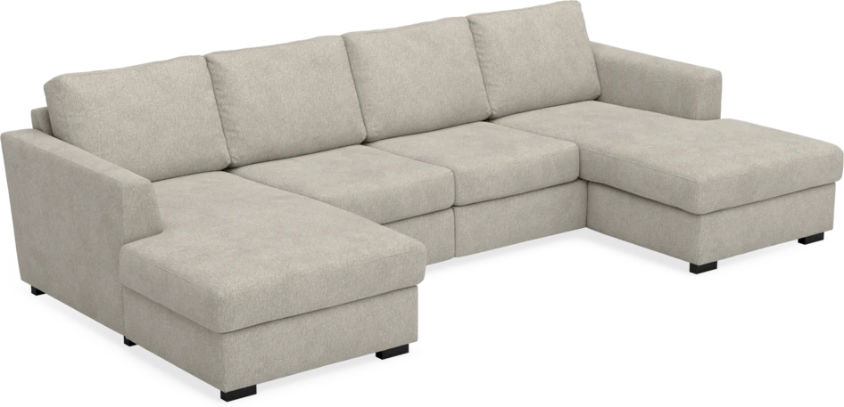 Friday - 2-sits soffa med två schäslonger - Beige