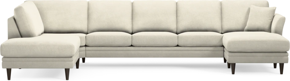 Eden - 3-sits soffa med divan vänster och schäslong höger - Vit