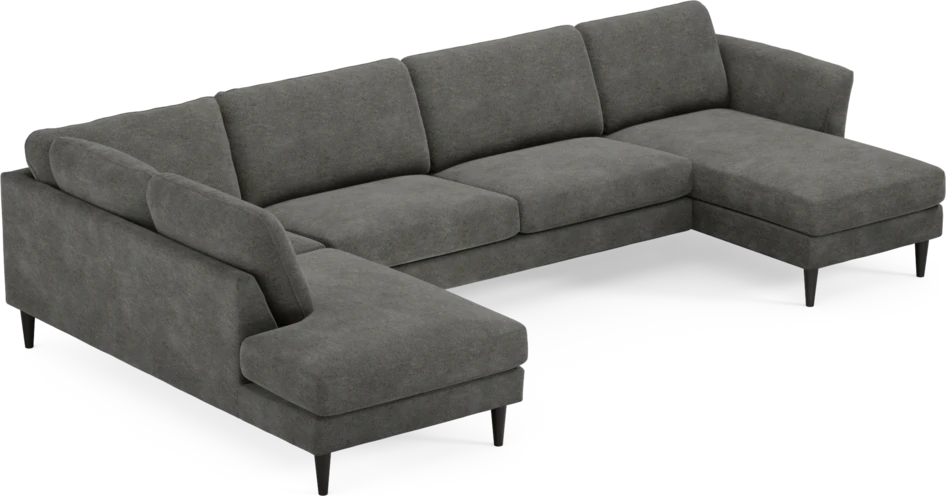 Bridge - 3-sits soffa med divan vänster och schäslong höger - Grå