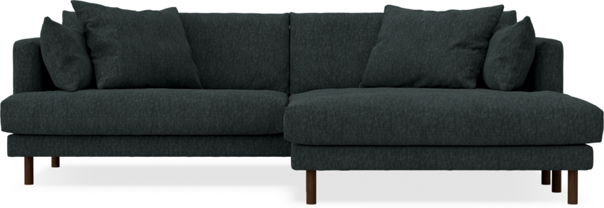 Harper - 4-sits med schäslong XL höger - Blå
