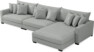 Rossi - 4-sits soffa med schäslong XL höger - Grå