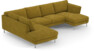 Madison Lux - 2-sits soffa med divan vänster och schäslong höger - Gul