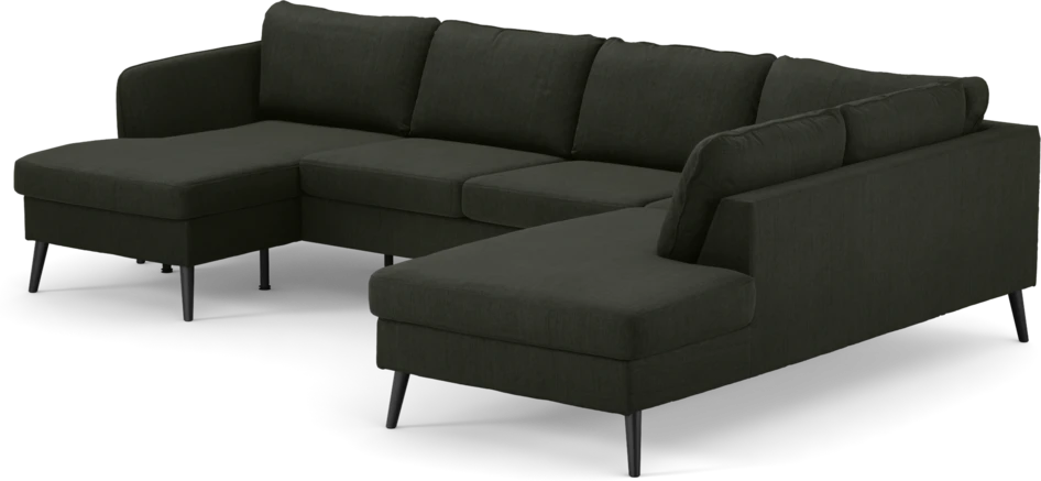 County - 3-sits soffa med schäslong vänster och divan höger - Grön