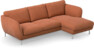 Madison - 2-sits soffa med schäslong höger - Orange