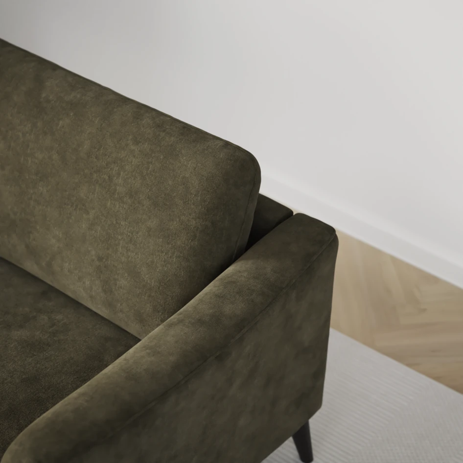 Bridge - 3-sits soffa med divan vänster och schäslong höger - Grön