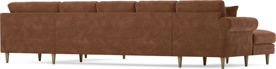 Eden - 3-sits soffa med schäslong vänster och divan höger - Orange