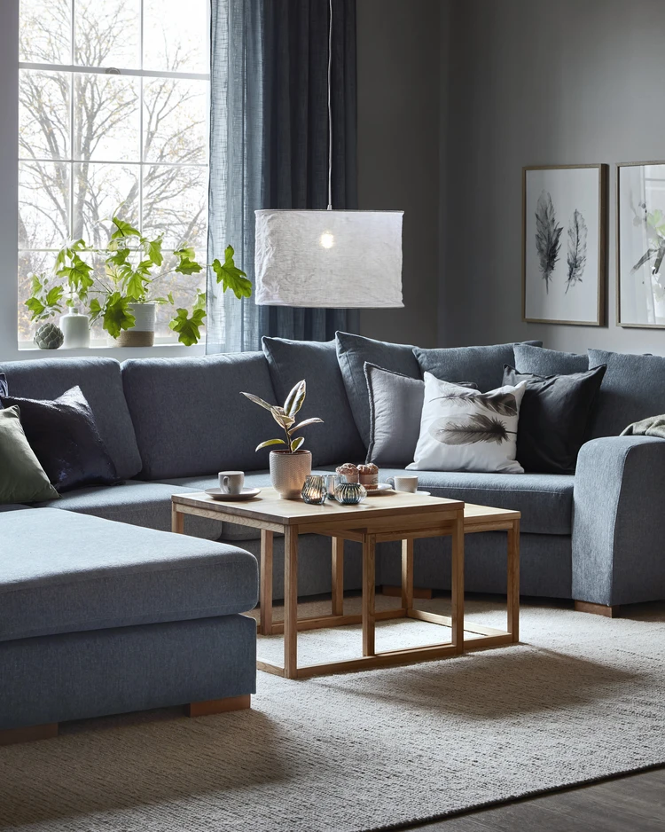 Friday - 2-sits soffa med divan vänster och cosy hörn höger - inspiration