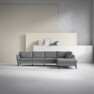 County - 3-sits soffa med divan höger - Grå