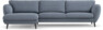 Madison Lux - 3-sits soffa med schäslong vänster - Blå