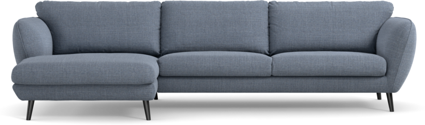 Madison Lux - 3-sits soffa med schäslong vänster - Blå
