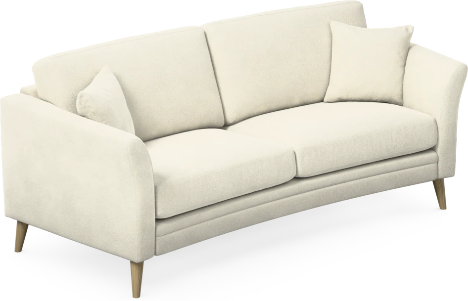 Eden - 2,5-sits soffa svängd - Vit