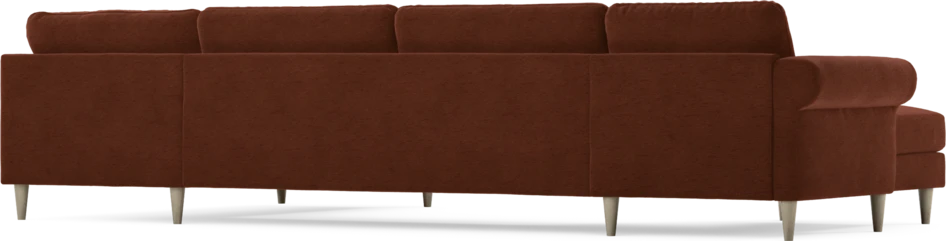 Bridge - 3-sits soffa med schäslong vänster och divan höger - Orange