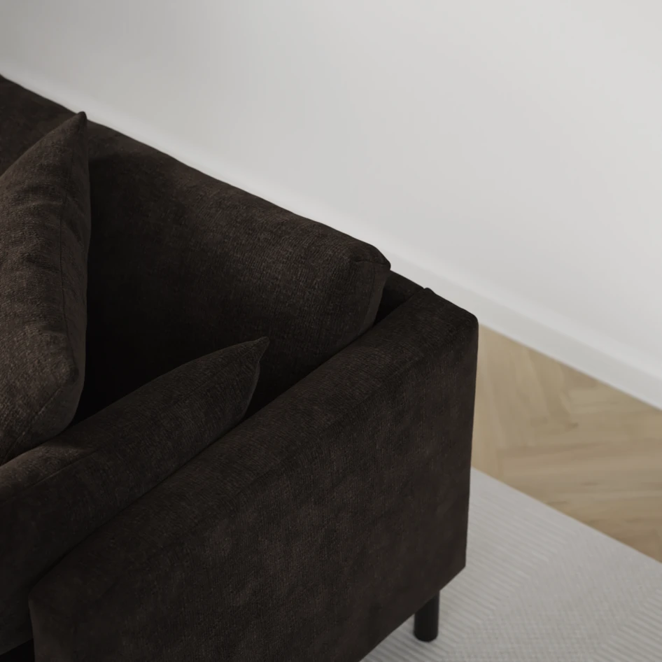 Harper - 4-sits soffa - Brun