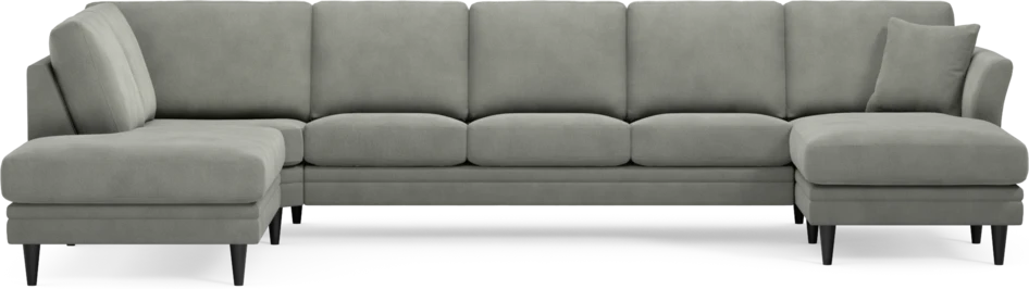 Eden - 3-sits soffa med divan vänster och schäslong höger - Grå