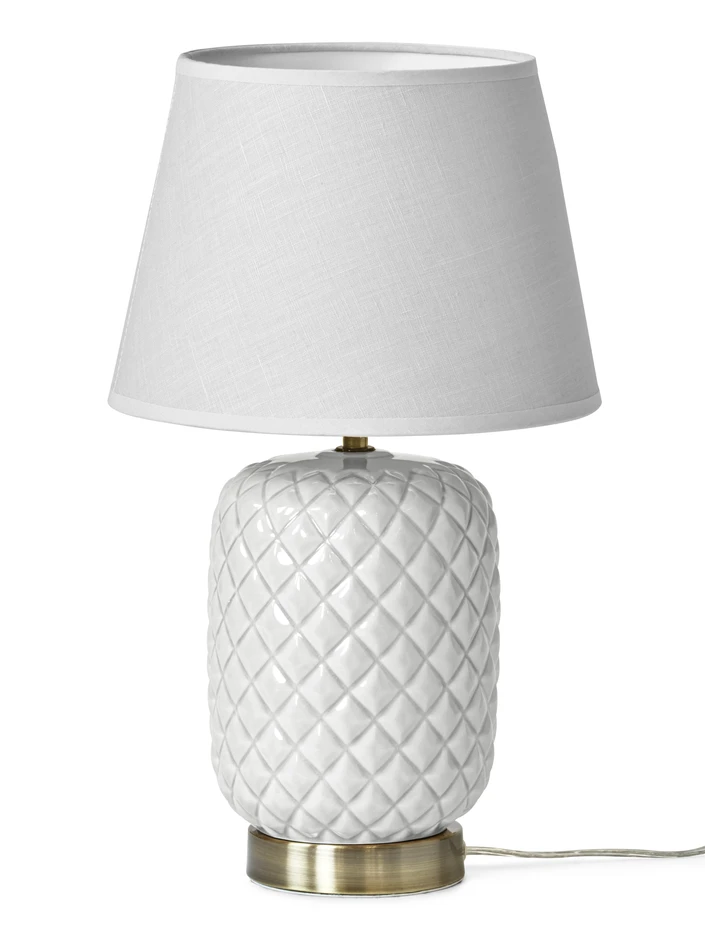 Macao - Bordslampa, H42 Ø25 cm - Vit
