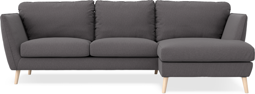Madison Lux - 2-sits soffa med schäslong höger - Grå