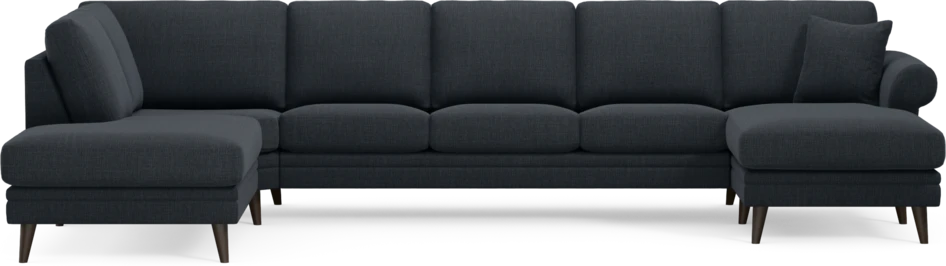 Eden - 3-sits soffa med divan vänster och schäslong höger - Blå