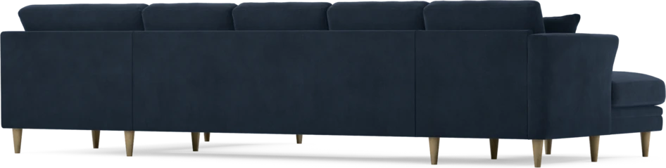 Eden - 3-sits soffa med schäslong vänster och divan höger - Blå