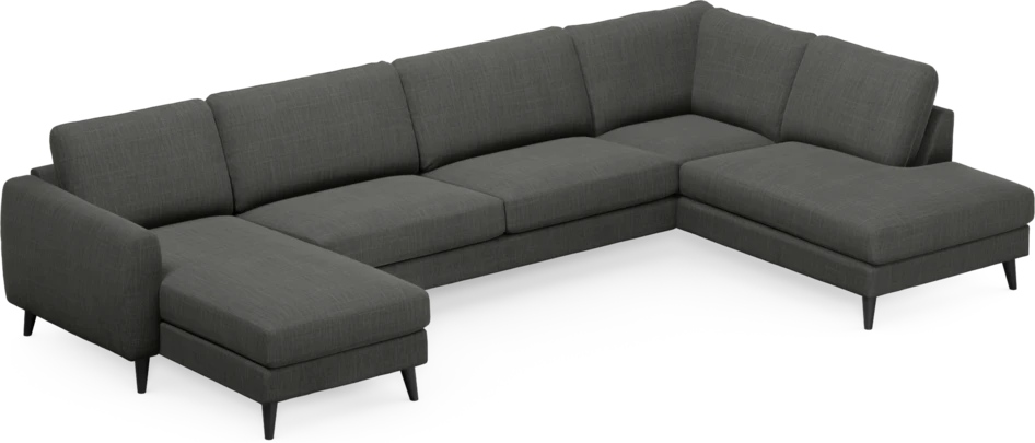 Bridge - 3-sits soffa med schäslong vänster och divan höger - Grå