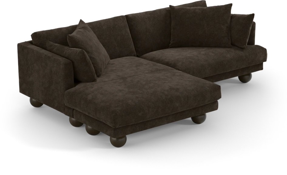 Harper - 4-sits med schäslong XL vänster - Brun