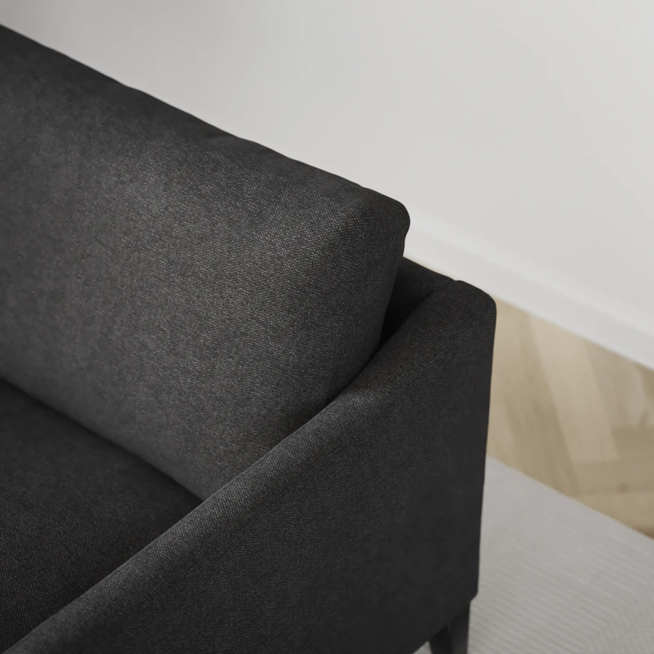 Winston - 3-sits soffa - Svart
