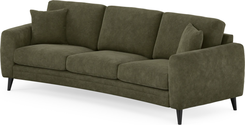 Eden - 3-sits soffa svängd - Grön