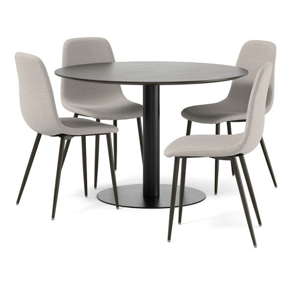 Plaine - Matgrupp med 4 stolar Tracy - Beige