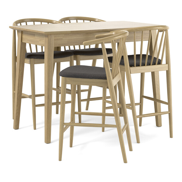 Ekerö - Matgrupp med 4 barstolar Sixten - Beige