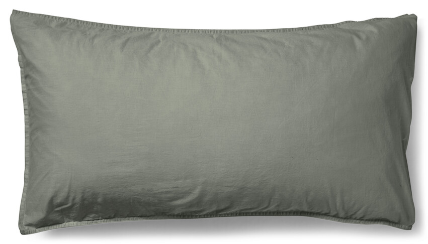 Rockport - Örngott till hotellkudde i tvättad bomull, 50x90 cm - Grön